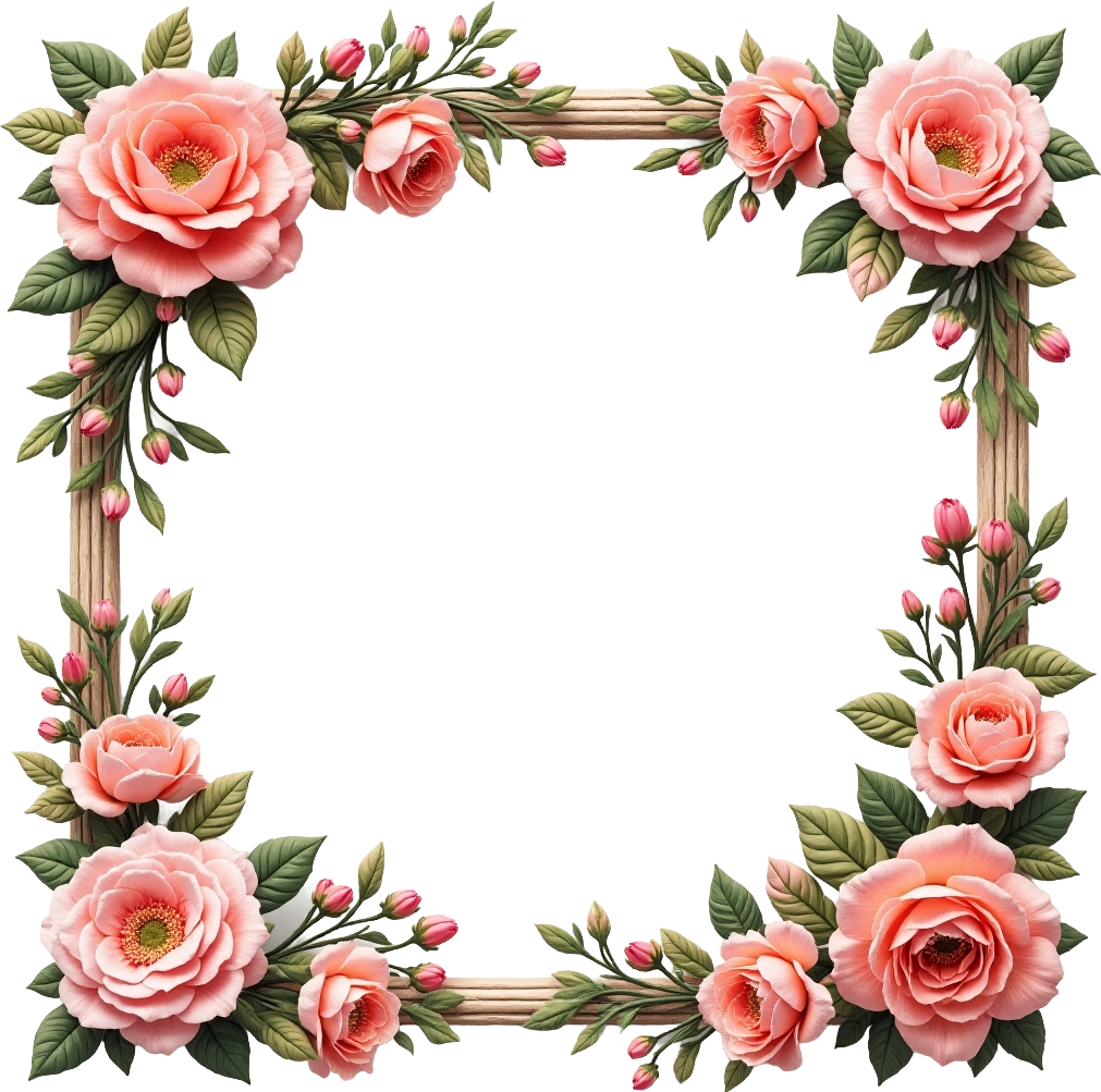 Elegant Rose Frame